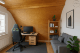 Charmant, großzügig, vielseitig – Maisonettewohnung mit Garten, Terrasse und Scheune in Loffenau - DG, Büro Musterfoto