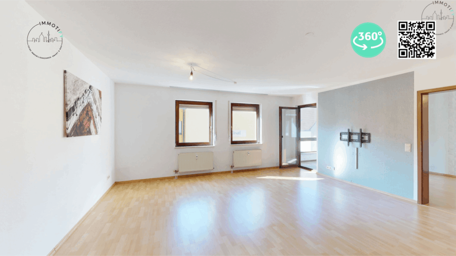 Charmant - Lichtdurchflutet - Zentral: 2-Zi-ETW mit Wintergarten und Einbauküche in Philippsburg - 2.OG, Wohnzimmer