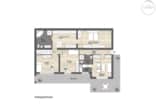 Naturnah Wohnen: Außergewöhnliches Architektenhaus mit vermieteter Einliegerwohnung in Marxzell - UG, Grundriss