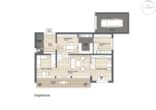 Naturnah Wohnen: Außergewöhnliches Architektenhaus mit vermieteter Einliegerwohnung in Marxzell - EG, Grundriss
