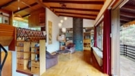 Naturnah Wohnen: Außergewöhnliches Architektenhaus mit vermieteter Einliegerwohnung in Marxzell - EG, Wohnen