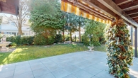 Familientraum mit Charme – Villa mit Studio, Garten & Doppelgarage, Karlsbad-Spielberg - Terrasse
